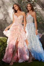 Load image into Gallery viewer, Always Prom Gown Tiered Ruffle Strapless Dress 7401305HRR-Pink Andrea &amp; Leo A1305