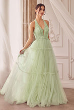 Load image into Gallery viewer, Allure Prom Dress Lace Halter Gown Andrea &amp; Leo A1206 LaDivine A1206  6201206TKR-Greenary