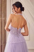 Load image into Gallery viewer, Allure Prom Dress Lace Halter Gown Andrea &amp; Leo A1206 LaDivine A1206  6201206TKR-Lavender