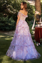 Load image into Gallery viewer, Amuse Prom Dress Floral Off the Shoulder Gown 7401286TKR-Lavender