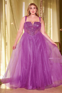 Eternity Prom Dress Tulle & Sequin Gown 740217ER-Amethyst LaDivine CD0217 Cinderella Divine CD0217
