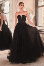 Load image into Gallery viewer, Eternity Prom Dress Strapless &amp; Sequin Gown 740217ER-Black LaDivine CD0217 Cinderella Divine CD0217