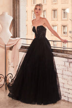Load image into Gallery viewer, Eternity Prom Dress Strapless &amp; Sequin Gown 740217ER-Black LaDivine CD0217 Cinderella Divine CD0217