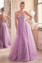 Load image into Gallery viewer, Eternity Prom Dress Tulle &amp; Sequin Gown 740217ER-DustyLavender LaDivine CD0217 Cinderella Divine CD0217