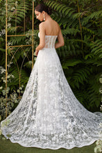 Load image into Gallery viewer, Eva Formal Gown Strapless Corset Bodice Tulle Skirt 74046TIR-White LaDivine CB046 Cinderella Divine CB046