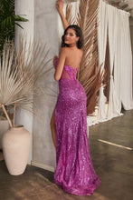 Load image into Gallery viewer, Fiesta Prom Dress Embellished Strapless Corset Back Gown CD0227    740227TTR-Amethyst