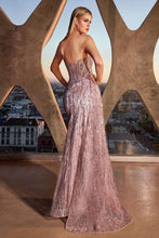 Load image into Gallery viewer, Freya Prom Dress Fitted Glitter Gown 740872ER-Mauve Cinderella Divine J872 Ladivine J872