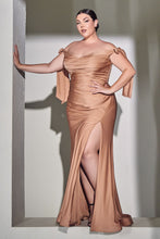 Load image into Gallery viewer, Gabor Prom Dress Off the Shoulder Stretch Gown 740943KX-DesertRose Cinderella Divine CD943 LaDivine CD943