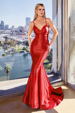 Load image into Gallery viewer, Gilmore Prom Dress Satin Glitter Stretch Mermaid Gown 740036ER-Red  Cinderella Divine Y036 Ladivine Y036