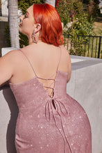 Load image into Gallery viewer, Glamour Corset Top Glitter Fabric Prom Dress 740254ER-Rosewood