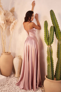 Layton Prom Dress A-line Satin Bustier Gown 740337WR-Mauve LaDivine CD337 Cinderella Divine CD337
