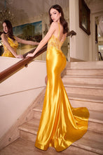 Load image into Gallery viewer, Legend Prom Dress Embellished Fitted Satin Gown 740343TRE-Marigold LaDivine CM343
