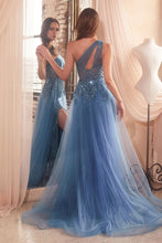Load image into Gallery viewer, Libre Prom Dress One Shoulder Gown 740869ER-LapisBlue Cinderella Divine J869 LaDivine J869