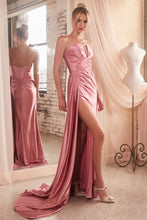 Load image into Gallery viewer, Madrigal Prom Dress Strapless Satin Gown LaDivine CDS441   Cinderella Divine CDS441  740441WA-RosePink