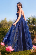 Load image into Gallery viewer, Moment Prom Dress Tulle Floral Gown 7401326TAK-Navy Andea &amp; Leo A1326