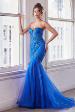 Load image into Gallery viewer, Raquel Prom Dress Strapless Mermaid  740139TIK-Royal   LaDivine CB139 Cinderella Divine  CB139