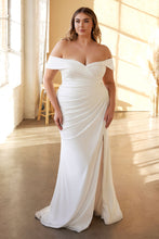 Load image into Gallery viewer, Rhea Formal Dress Off The Shoulder Fitted Gown 740930XW-White   Cinderella Divine CD930  LaDivine CD930
