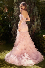 Load image into Gallery viewer, Ridley Prom Dress Strapless Lace &amp; Tulle Mermaid Gown 6201255TAR-Pink Andrea &amp; Leo A1255 LaDivine A1255