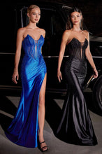 Load image into Gallery viewer, Selena Strapless Sheath with Hot Stones Embellishment 740419TRR-Royal LaDivine CDS419 Cinderella Divine CDS419