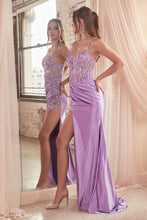 Load image into Gallery viewer, Spellbound Prom Dress Lace &amp; Satin Fitted Gown 740439TRR-Lavender LaDivine CDS439