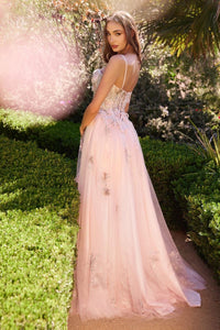 Twilla Prom Dress Off the Shoulder Floral Gown 6201330TER-Blush  Andrea & Leo A1330 LaDivine A1330