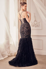 Load image into Gallery viewer, Romance Formal Dress Fitted Beaded Mermaid Gown 6201299TWR-BlackNude  Andrea &amp; Leo A1299  LaDivine A1299
