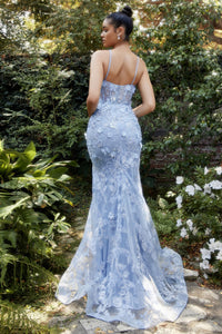 Butterfly Opalescent Garden Mermaid Style Prom Dress  6201213TXR-BlueOpal
