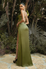 Load image into Gallery viewer, Daneesha Corset Top Satin Prom Dress C7483AR-Olive LaDivine 7483