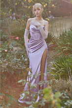 Load image into Gallery viewer, Daneesha Corset Top Satin Prom Dress C7483AR-Lavender LaDivine 7483