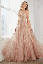 Load image into Gallery viewer, Esme Prom Dress Glitter Embellished Lace Gown C32TRR-RoseGold