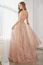 Load image into Gallery viewer, Esme Prom Dress Glitter Embellished Lace Gown C32TRR-RoseGold