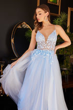 Load image into Gallery viewer, First Kiss Layered Tulle A-line Prom Gown 7402214TRR-Blue LaDivine CD2214
