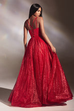 Load image into Gallery viewer, Fearless Layered Glitter Fabric Ballgown 740996ER-Red LaDivine CD996 Cinderella Divine CD996