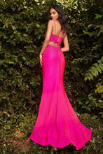 Load image into Gallery viewer, Frisco Stone Embellished Prom Dress 7401063TRR-NeonFuschia