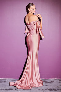 Gabor Prom Dress Off the Shoulder Fitted Gown 740943WR-Mauve Cinderella Divine CD943 LaDivine CD943