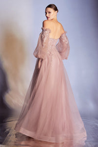 Lucinda Prom Dress Romantic Strapless Corset Ballgown C948TRX-DustyRose