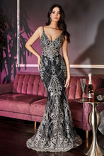 Load image into Gallery viewer, Luna Prom Dress Gatsby Style Prom Gown C27ER-Black/silver
