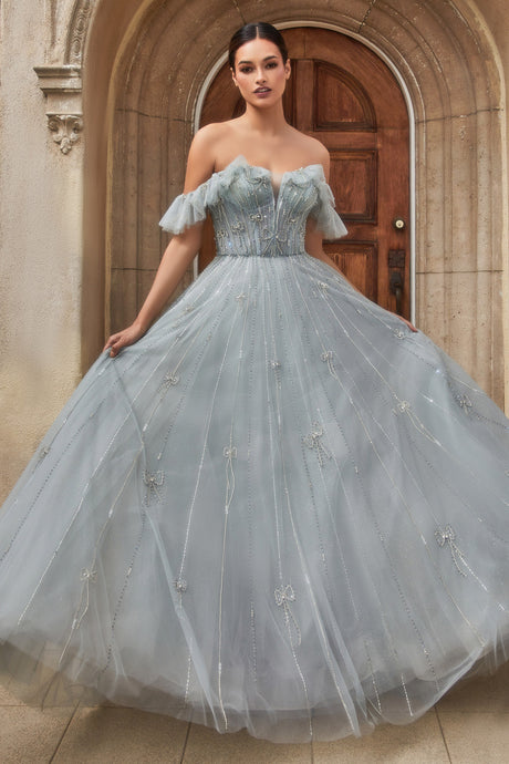Medera Off the Shoulder Ballgown Prom Dress 6201092IRR-Mist