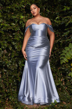 Load image into Gallery viewer, Missy Satin Strapless Fitted Prom Dress C163AK-DustyBlue