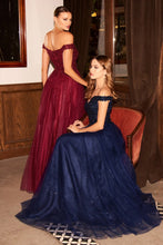 Load image into Gallery viewer, Ophelia Prom Dress Off the Shoulder Ball Gown C177AX-Navy