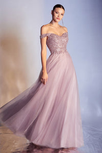 Ophelia Prom Dress Off the Shoulder Ball Gown C177AX-Mauve