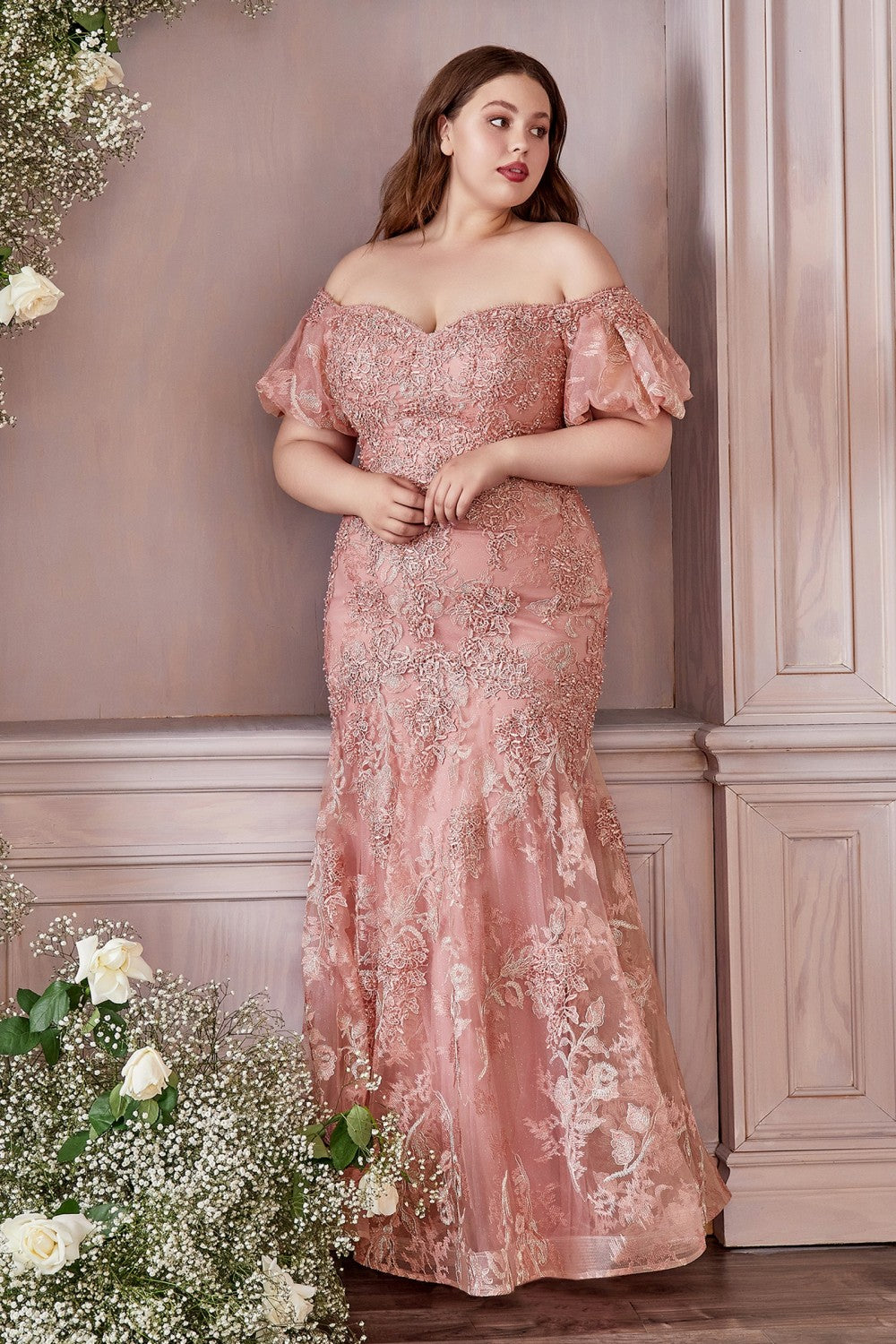 Satin Dusty Rose A-line Lace Up Prom Dress With Split PL413 | Promnova