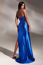 Load image into Gallery viewer, Selena Strapless Sheath with Hot Stones Embellishment 740419TRR-Royal LaDivine CDS419 Cinderella Divine CDS419