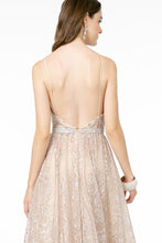 Load image into Gallery viewer, Sicily Pale Rose Glitter Pattern Ballgown Prom Dress G2915TIR-Rose