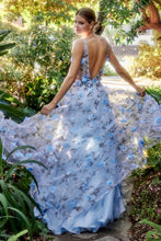 Load image into Gallery viewer, Sky Garden Printed Organza Prom Dress 6201137TWR-Blue