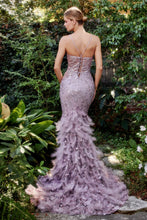Load image into Gallery viewer, Starla Feather Accented Mermaid Prom Dress 6201116TAR-Mauve