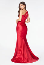 Load image into Gallery viewer, Teresa Prom Dress One Shoulder Fitted Prom Gown C146WW-Red