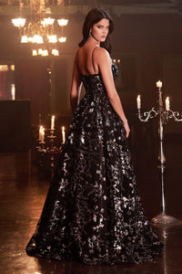 Teyana Sequin Ballgown Prom Dress C073TKR-Black