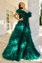 Load image into Gallery viewer, Venice Pleated Tulle Ballgown Prom Dress 6201032IIR-Emerald Andrea &amp; Leo A1032