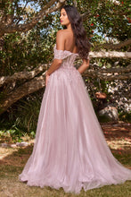 Load image into Gallery viewer, Whimsy Off the Shoulder Ballgown Prom Dress 740198TRR-Mauve